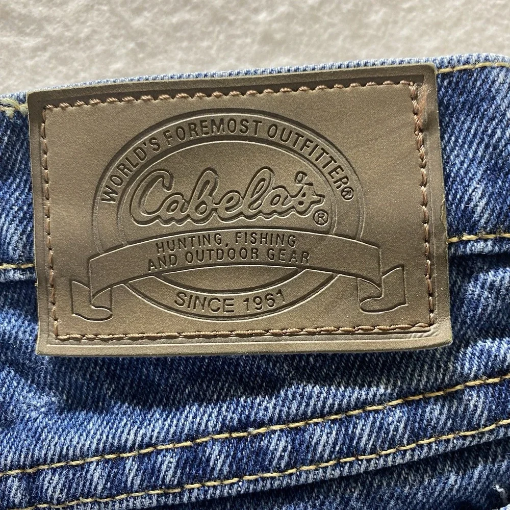 Cabela's Men's 905100D Blue Denim Jeans Size 44x32 Outdoor Work USA Style